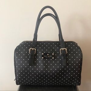Kate Spade Black & White Polka Dot Satchel Bag